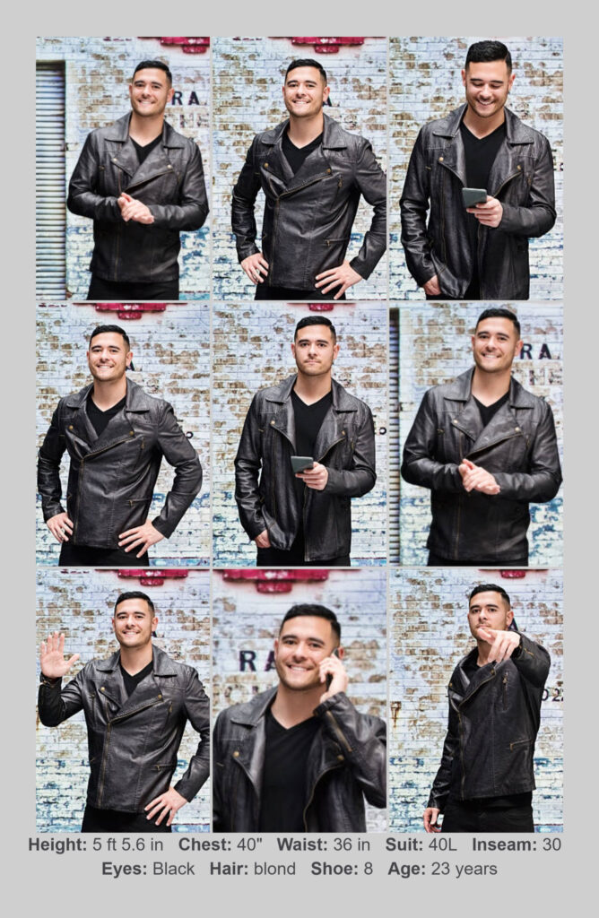 Comp Card Examples Male Distinctive Compcard Design: Tailored for Male Models
