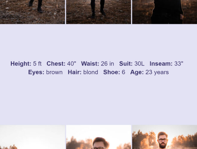 Essential Elements of a Male Comp Card