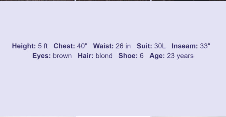 Essential Elements of a Male Comp Card