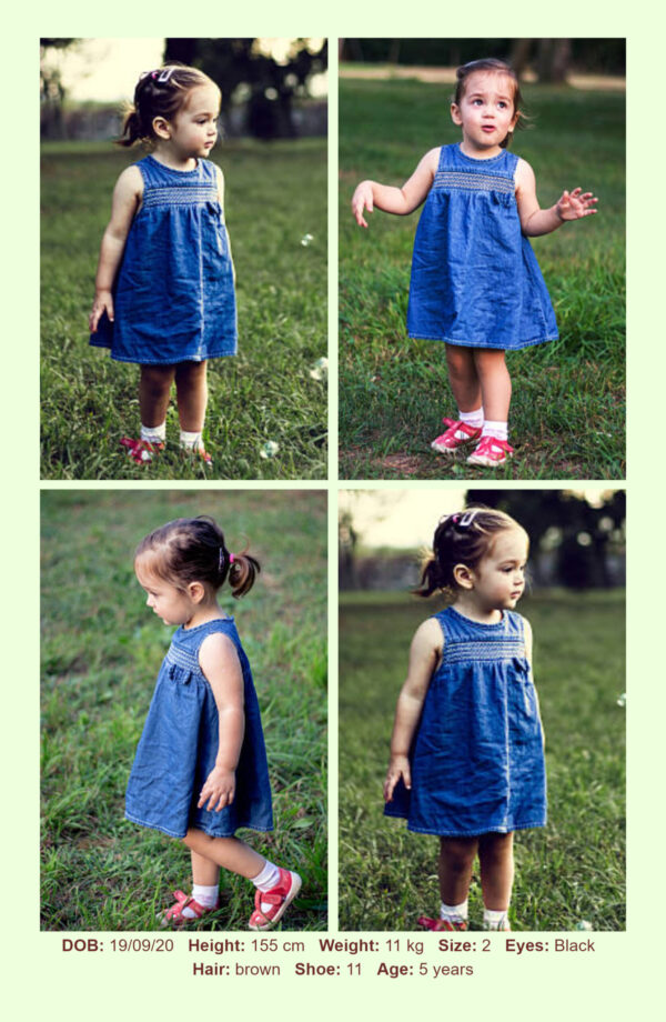 Kid Model Portfolio Pro: Classic Compcard Template
