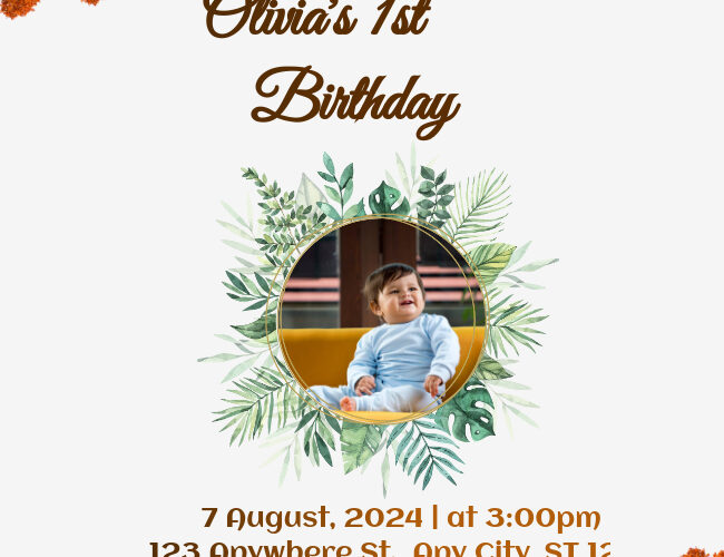 Captivating First Birthday Invitation Templates: ZiBfY's Collection