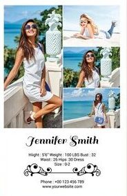 What Is the Ideal Size of Model Comp Card?