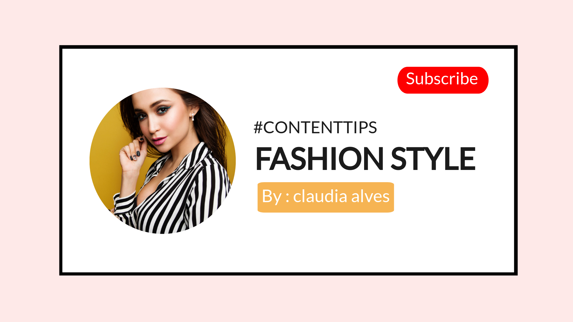 Fashion Style YouTube Channel Art Stylish Professional Template